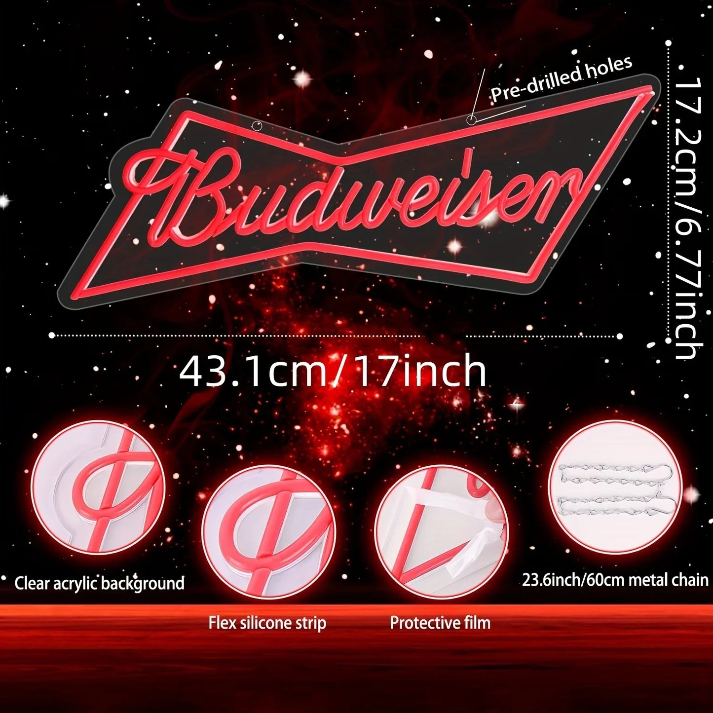 Budweiser Neon Bar Sign