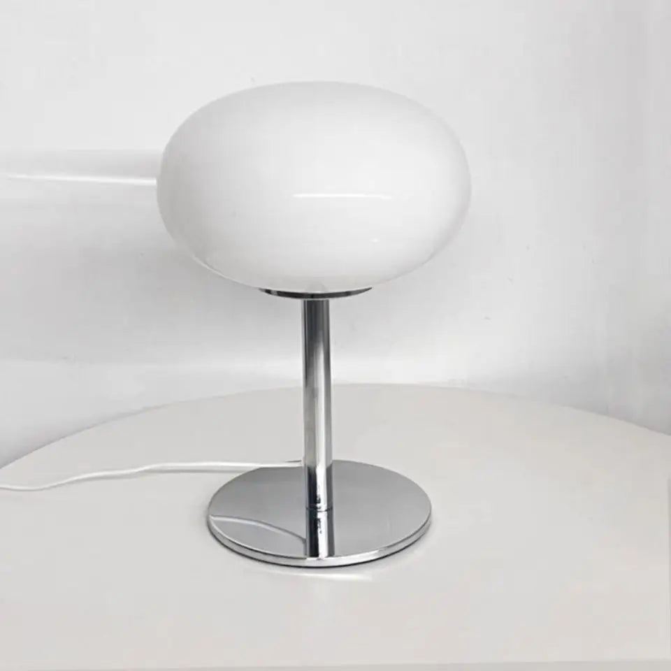 Lollipop Table Lamp Medieval Cream Glass Light Living Room Bedroom Study Simple Atmosphere Retro Glass Standing Lamp Home Decor