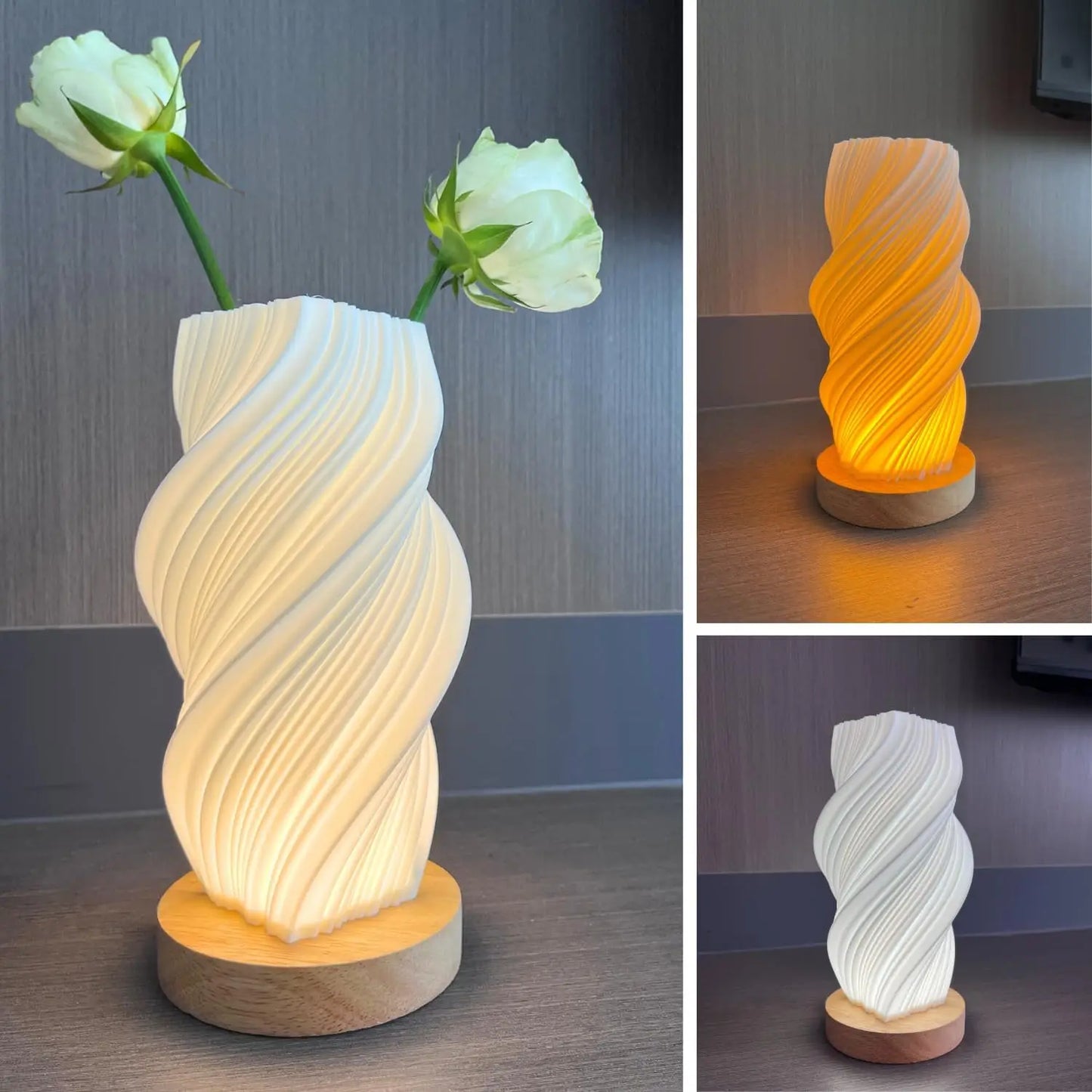Striped Mini Bedside Lamp