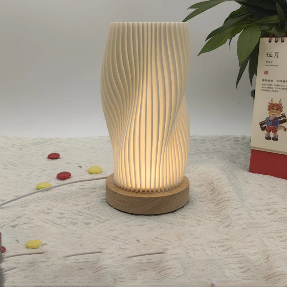 Striped Mini Bedside Lamp