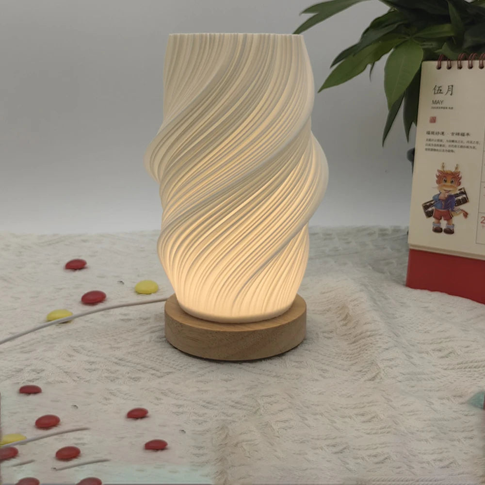 Striped Mini Bedside Lamp